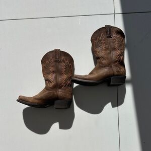 Brown kids Ariat Western Cowboy Boots